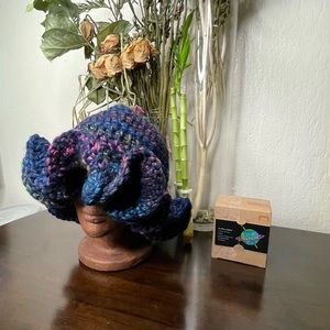 Crochet ruffled hat